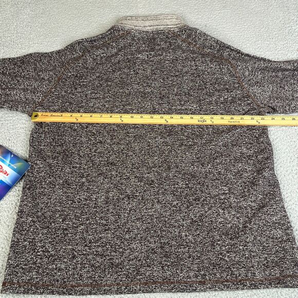 Rail Riders Hemp Sweater Mens L Brown Cotton 1/4 Zip Pullover Sweatshirt Hiking - Picture 10 of 13